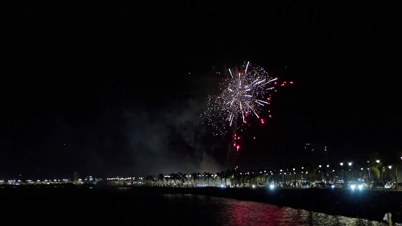 Fireworks going off on New Years Eve