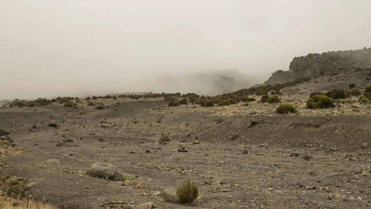 Timelapse of Fog Receding on Mount Kilimanjaro