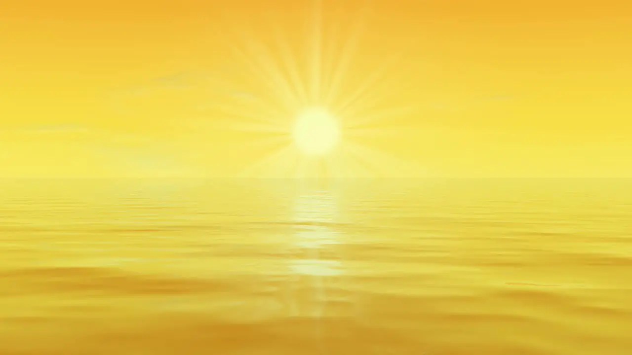 Sun Over Water Motion Background