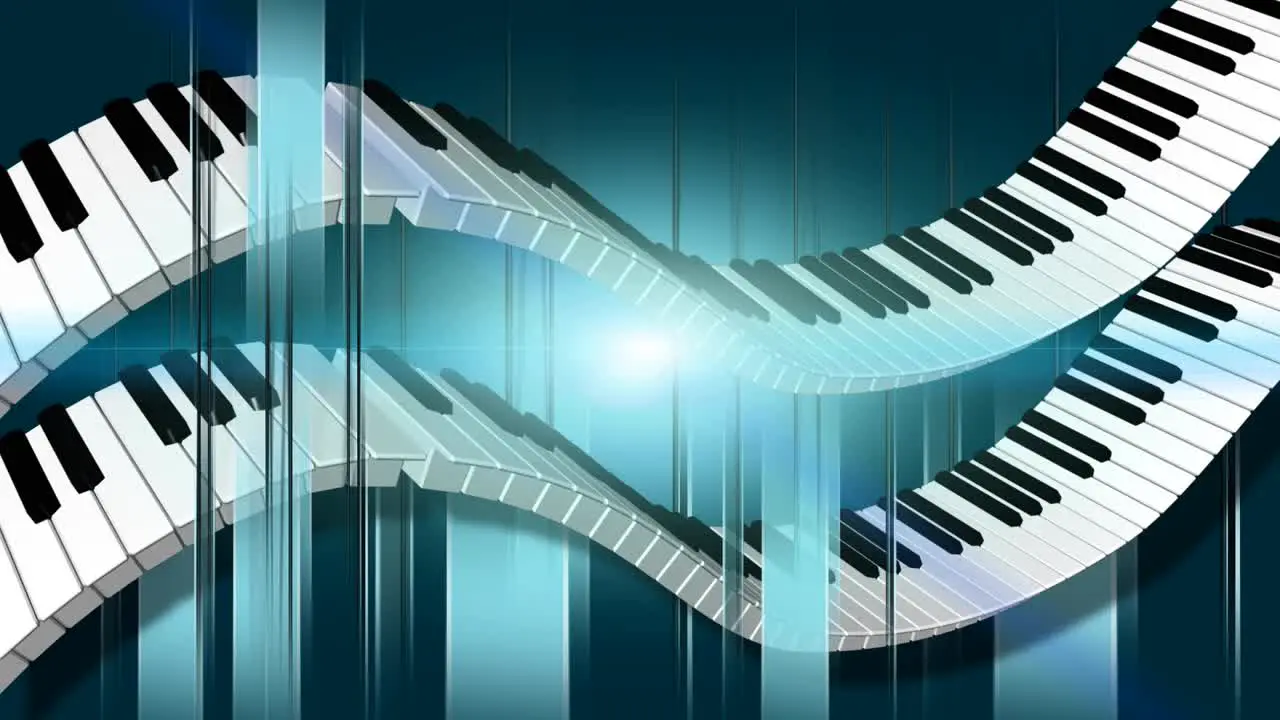 Double Flowing Piano Keys