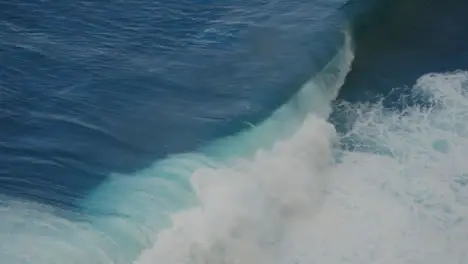 High angle Shot of the Big waves Crashing in Bali