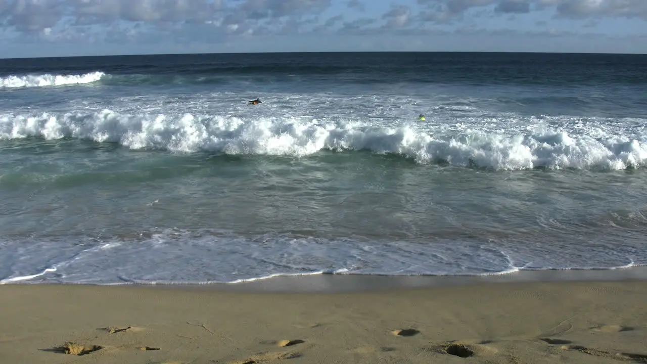 Oahu Sandy Beach Wave Rolls Up