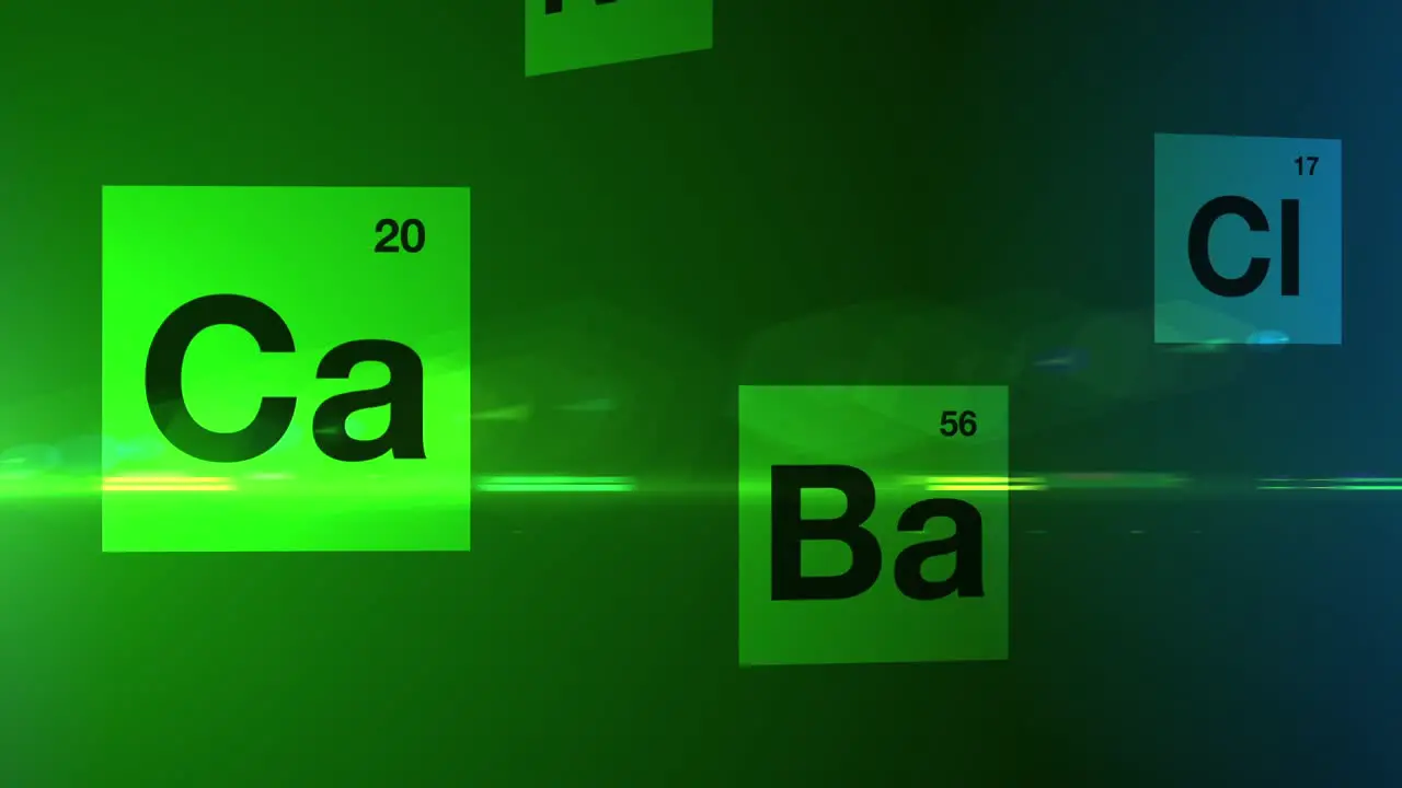 Falling Chemical Symbols