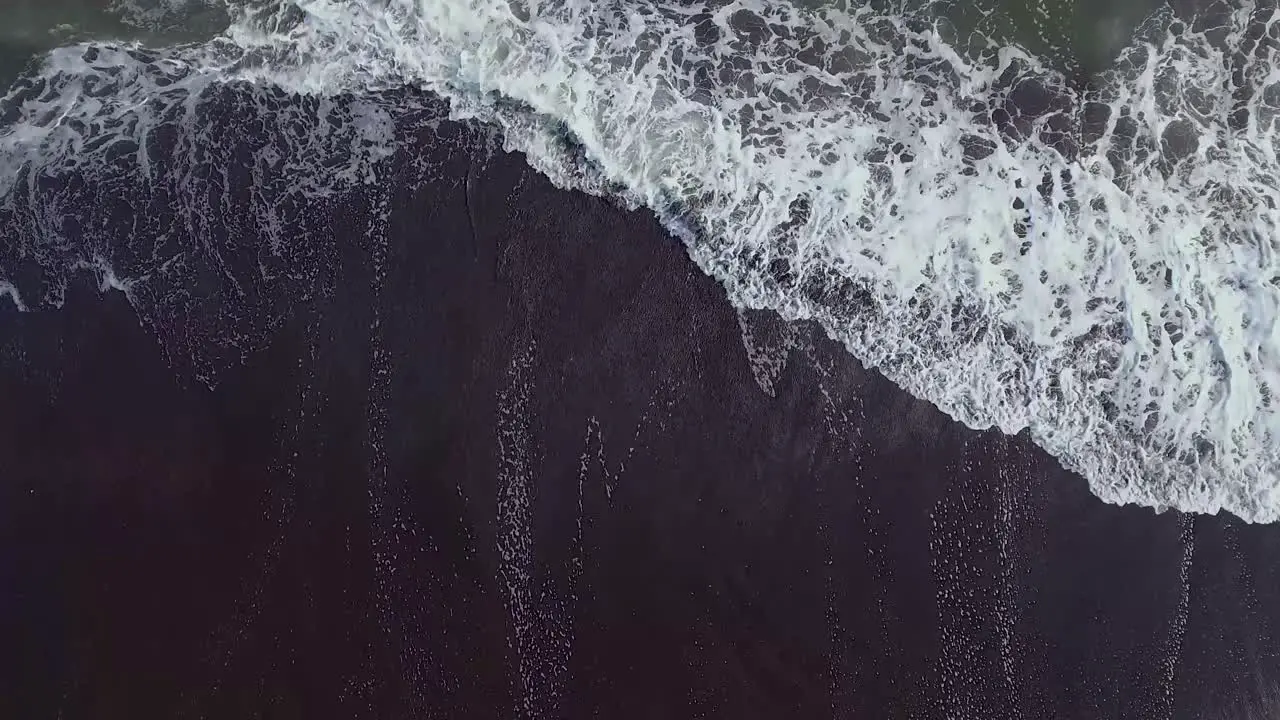 Beautiful straight down aerial over ocean waves 1