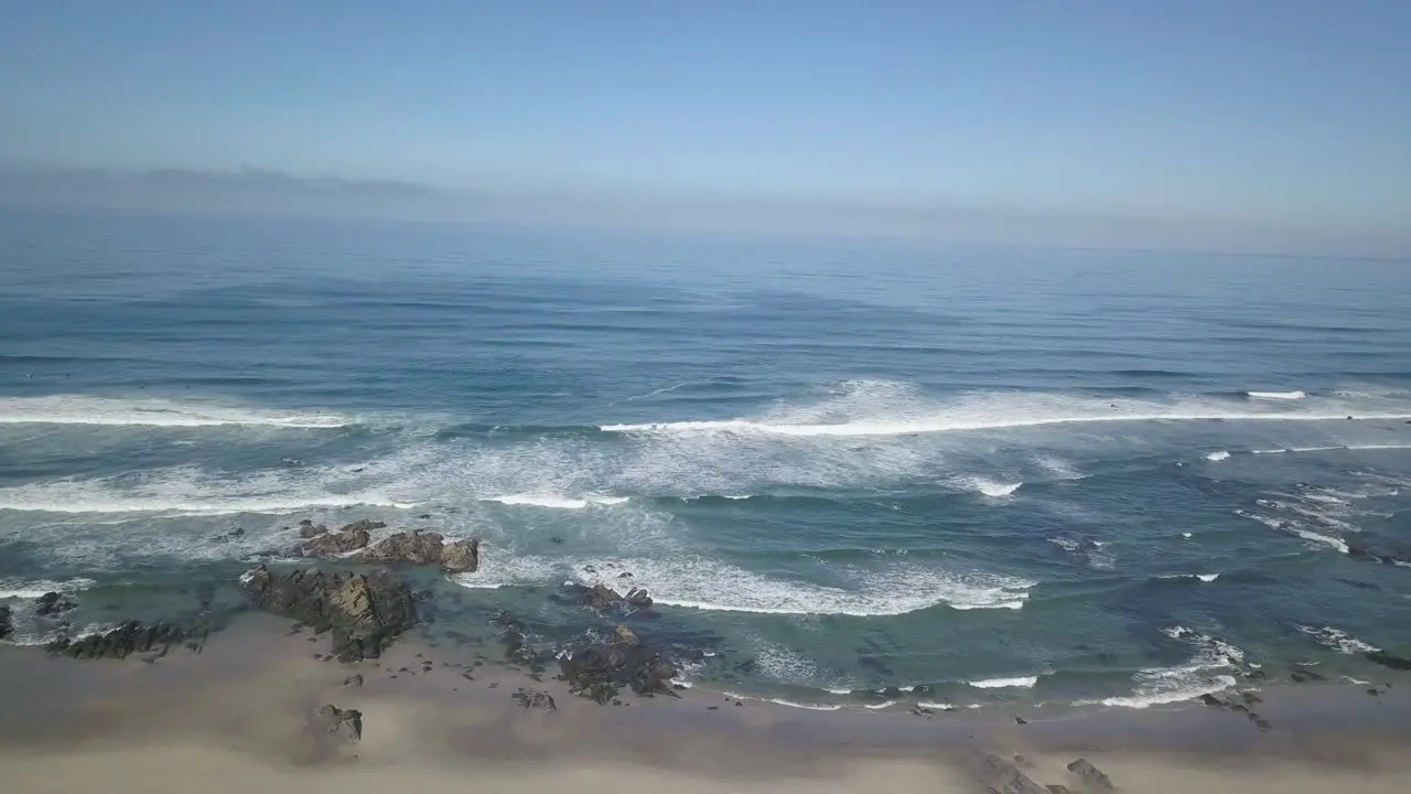 Huge Waves Crashing And Splashing On A Black Beach In Afife