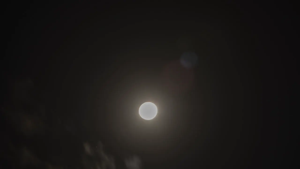 Full moon Time Lapse at night looking up into the sky