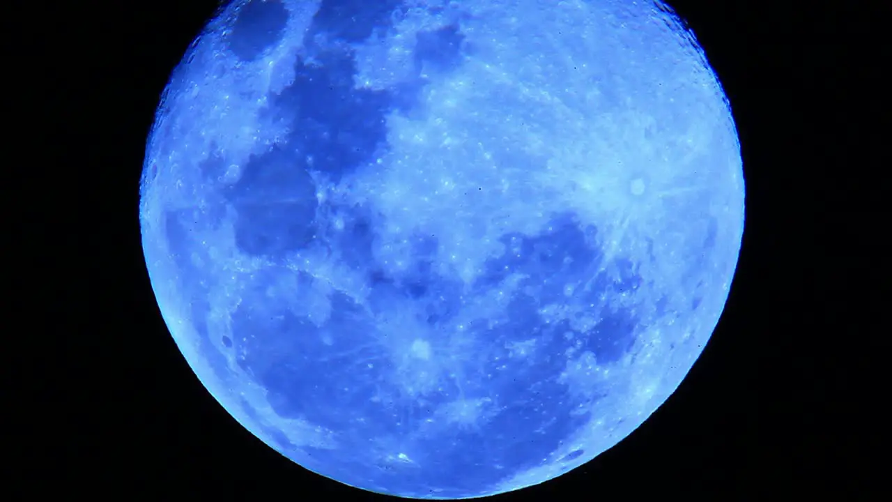 Cinematic tele photo footage of the moon moving around the earth