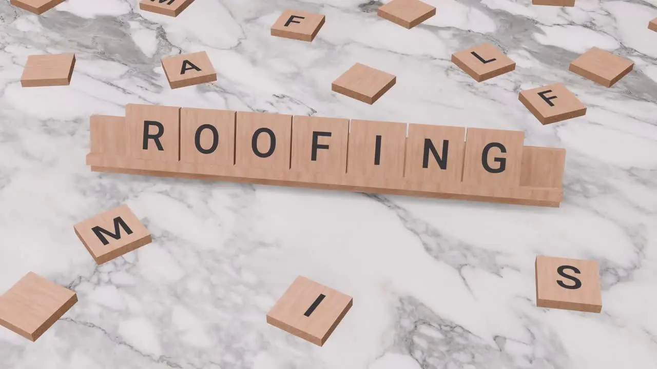 ROOFING word on scrabble