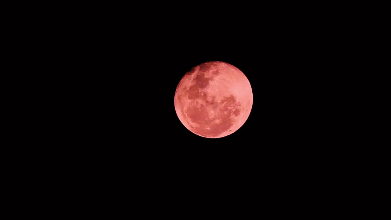 Historical Red 'Blood' Moon rising over Sydney Australia 27th July 2018