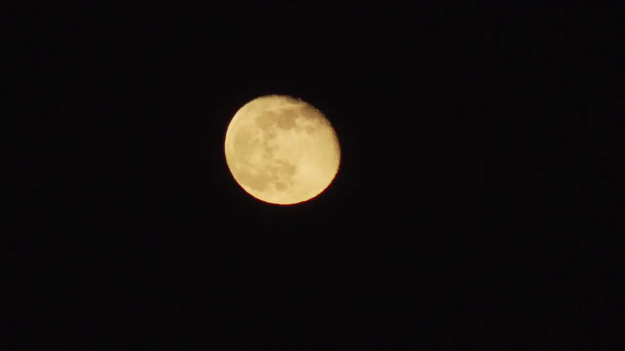 Full Moon On Black Background That See Details On The Surface