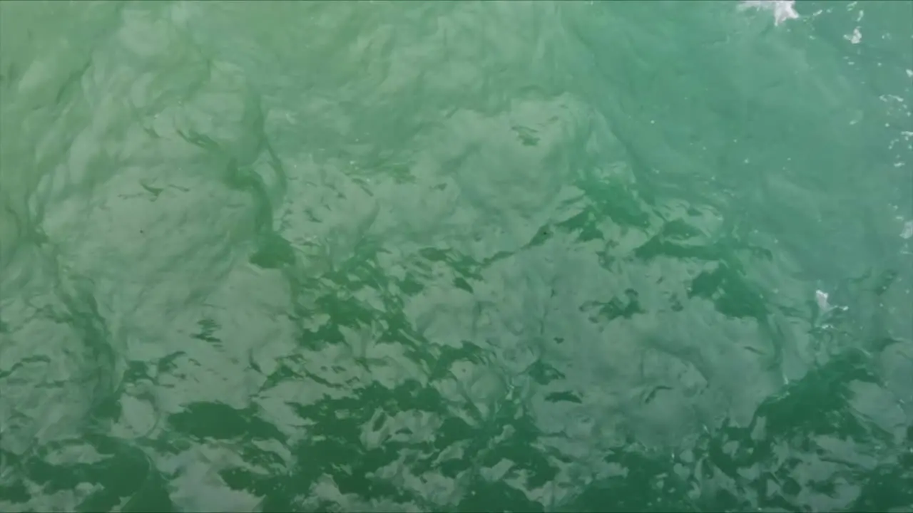 Close-up view of blue turquoise sea water texture in the Mediterranean Sea