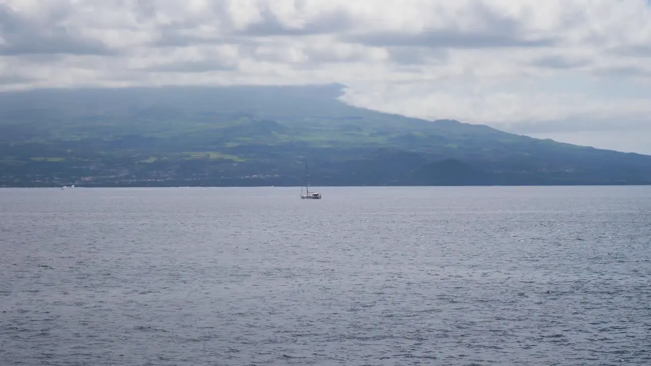 A lonely ship at open sea