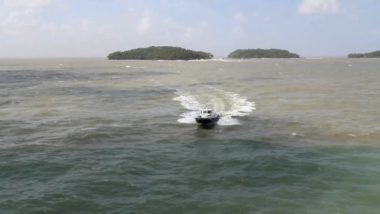 Devil's Island boat approaches