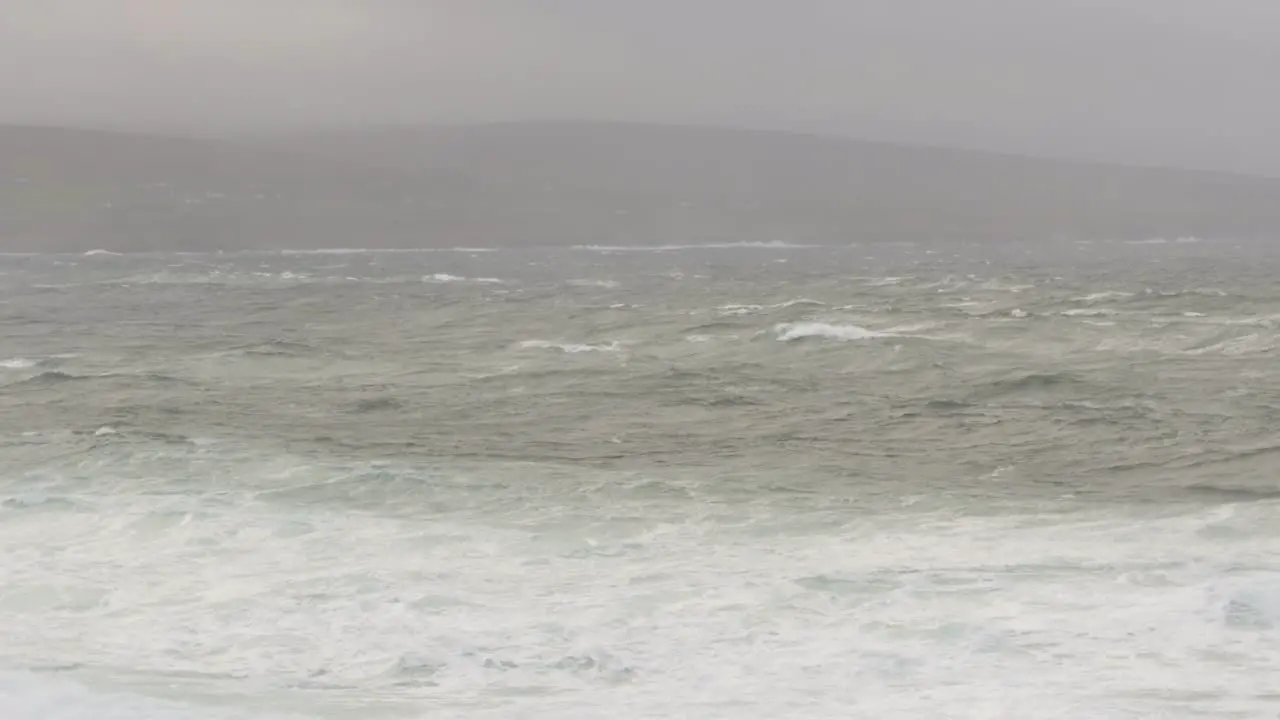 Rainy stormy day on the coast of County Mayo