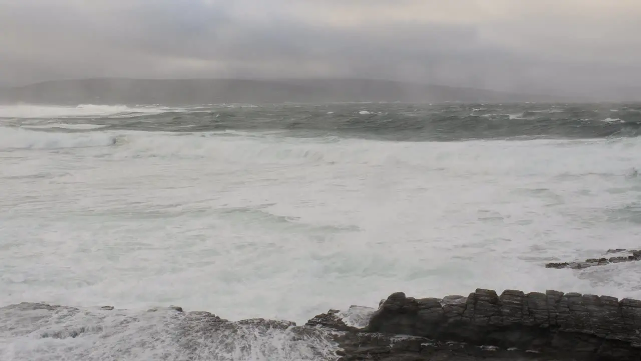 Storm by the sea in County Mayo Ireland