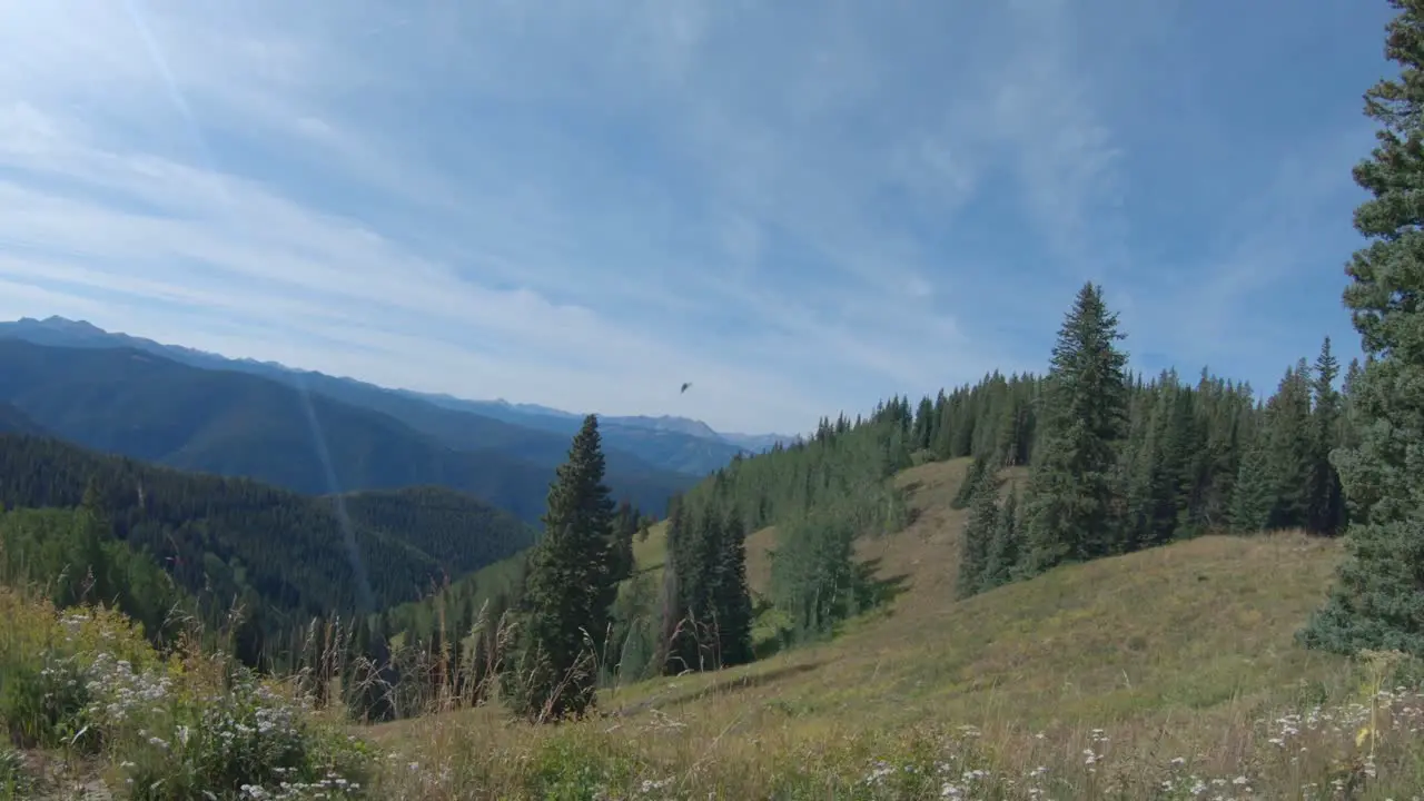 Leaving the campsite to reveal big blue vistas in the rocky mountains of Colorado