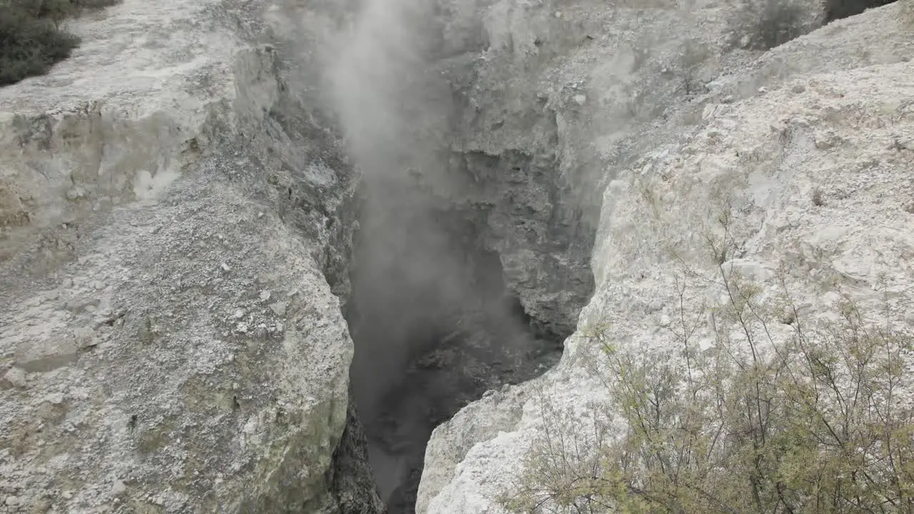 geological activity volcanic lanscape steaming crater