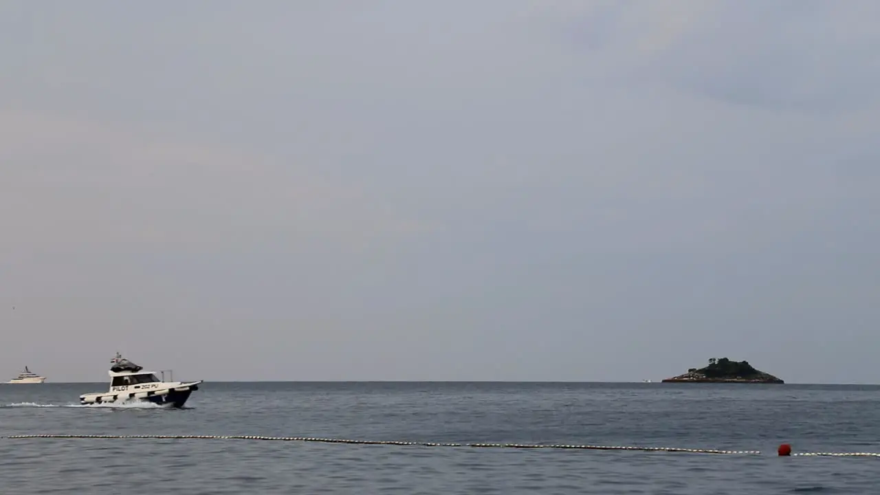 Coast guard in Croatia on a gloomy day