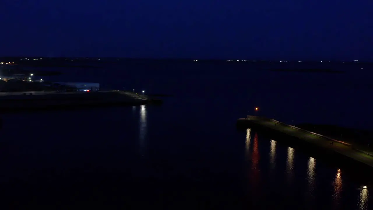 360 aerial pan of Galway Bay at the mouth of the River Corrib