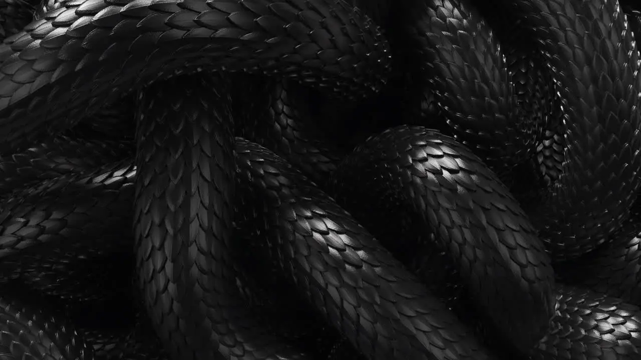 Metal texture dragon scales background Lively coiled black snakes