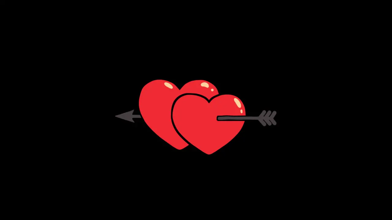 love or heart icon Animation Heart Beat Concept for valentine's day Love and feelings