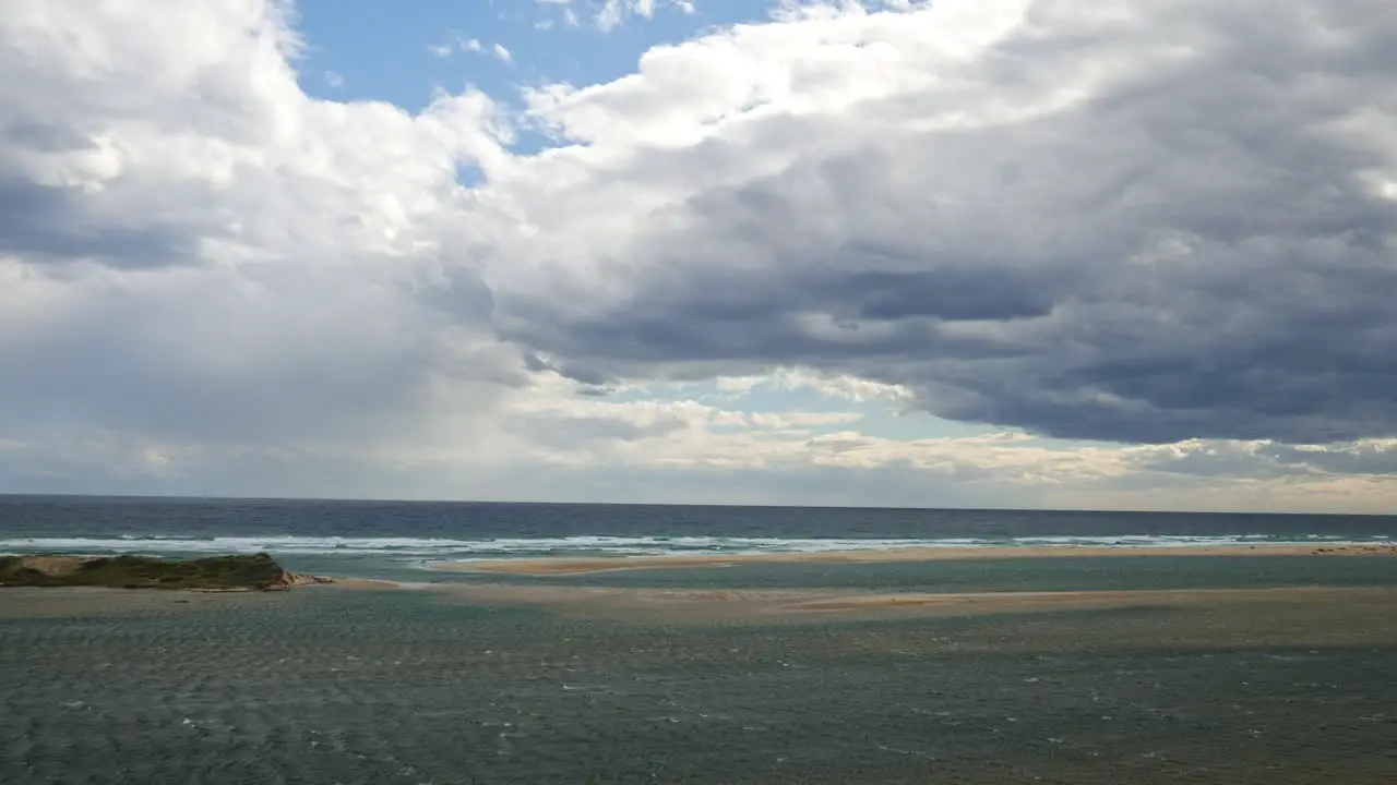 View from the lookout over the mouth of the Snowy River at Marlo Gippsland Victoria Australia December 2020