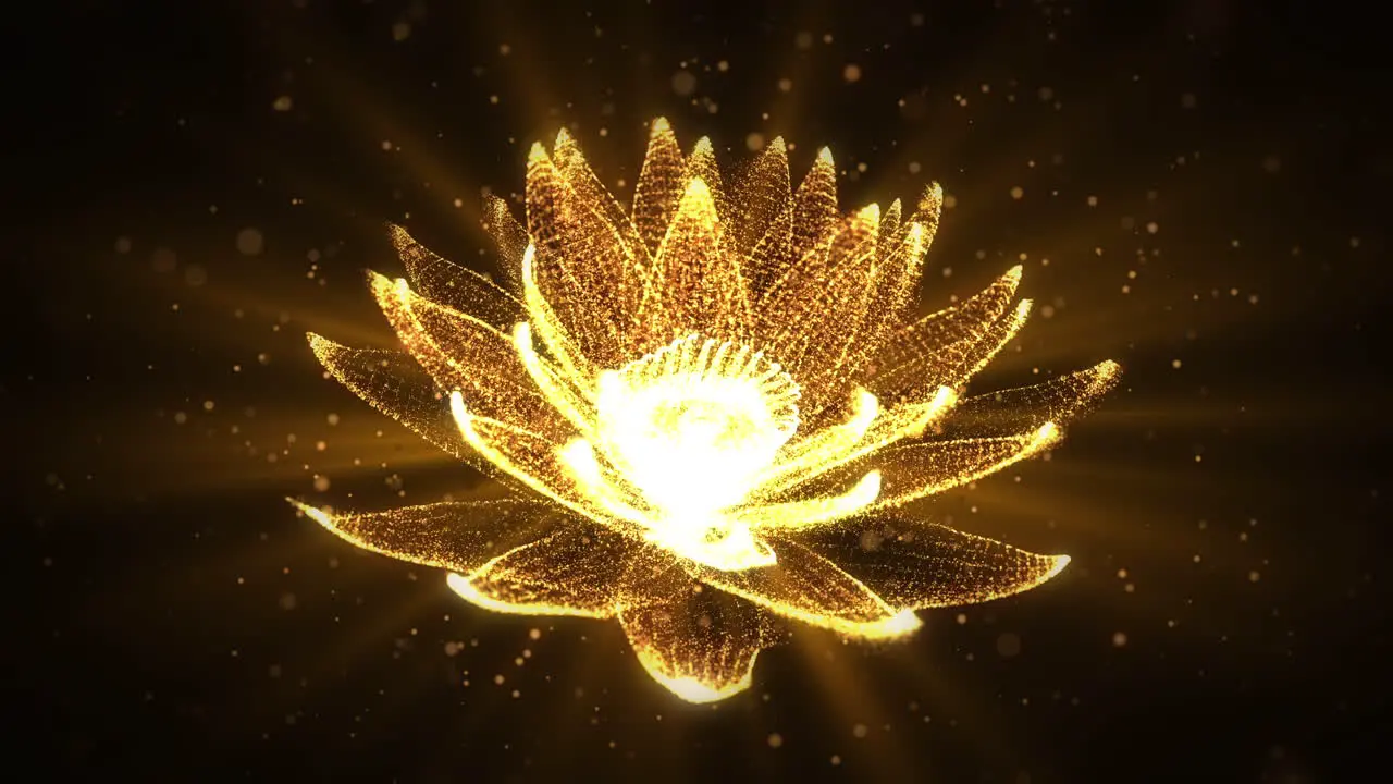 3D abstract background golden lotus lily flower