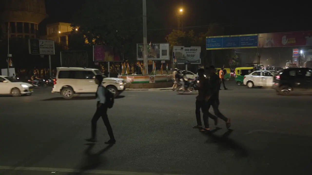 crowded city street traffic at traffic control signal from different angle video is taken at jodhpur rajasthan india on Nov 06 2023