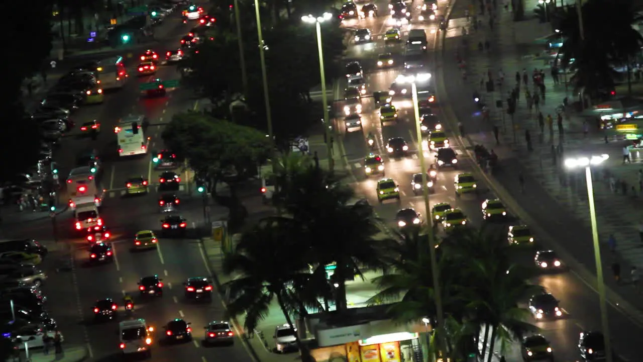 Streets of modern city at night