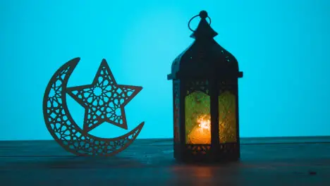 Tracking Shot of Lantern and Symbolic Star and a Crescent