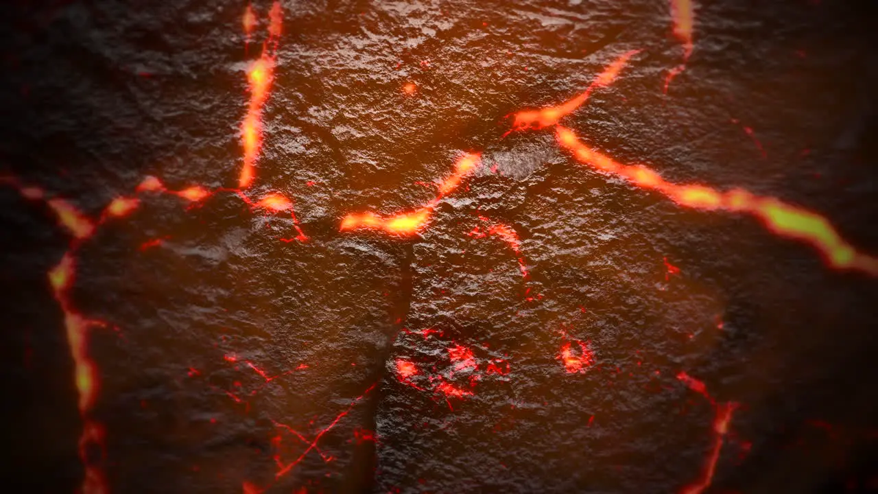 Cinematic theme with red hot lava on dark background