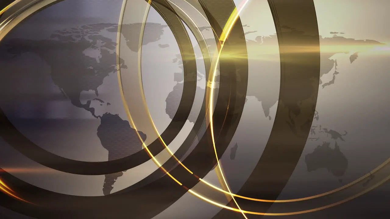 News intro graphic animation with circles and world map 1