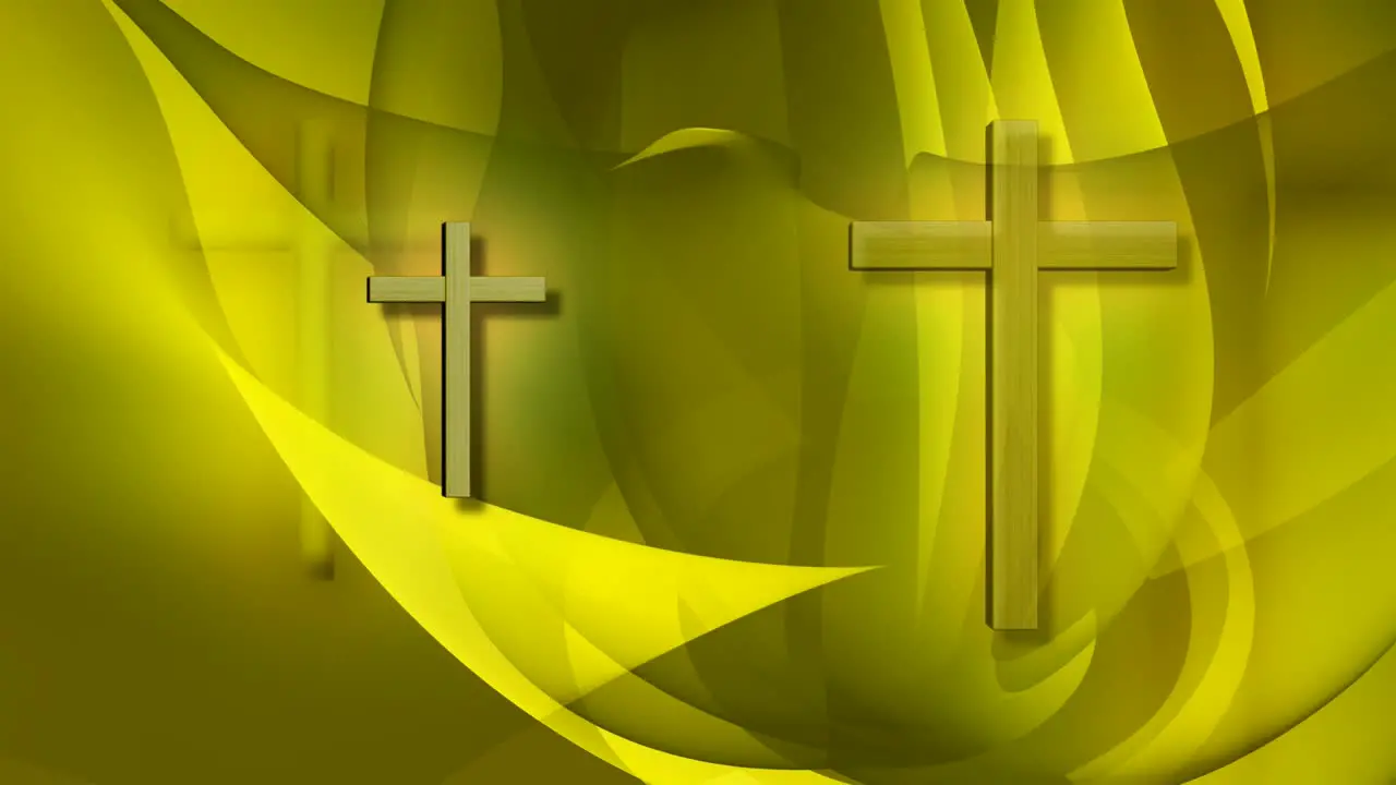 Animated Crosses Yellow Fluid