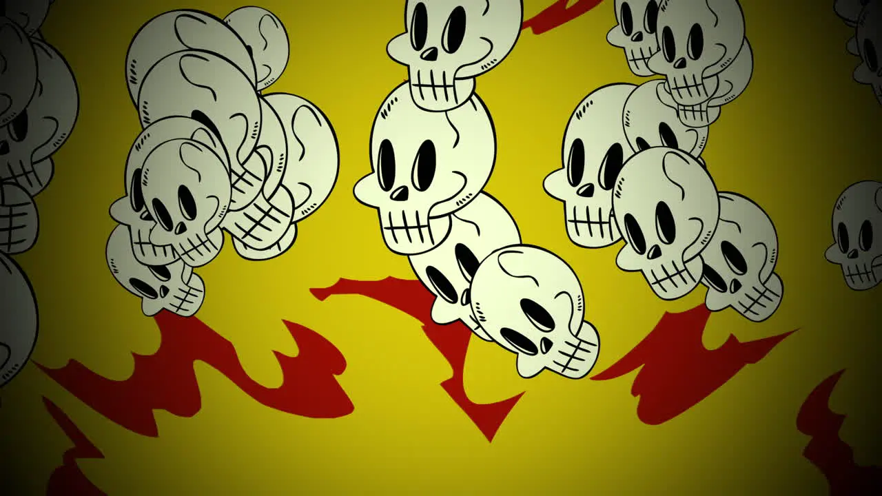 Halloween background animation with skulls 1