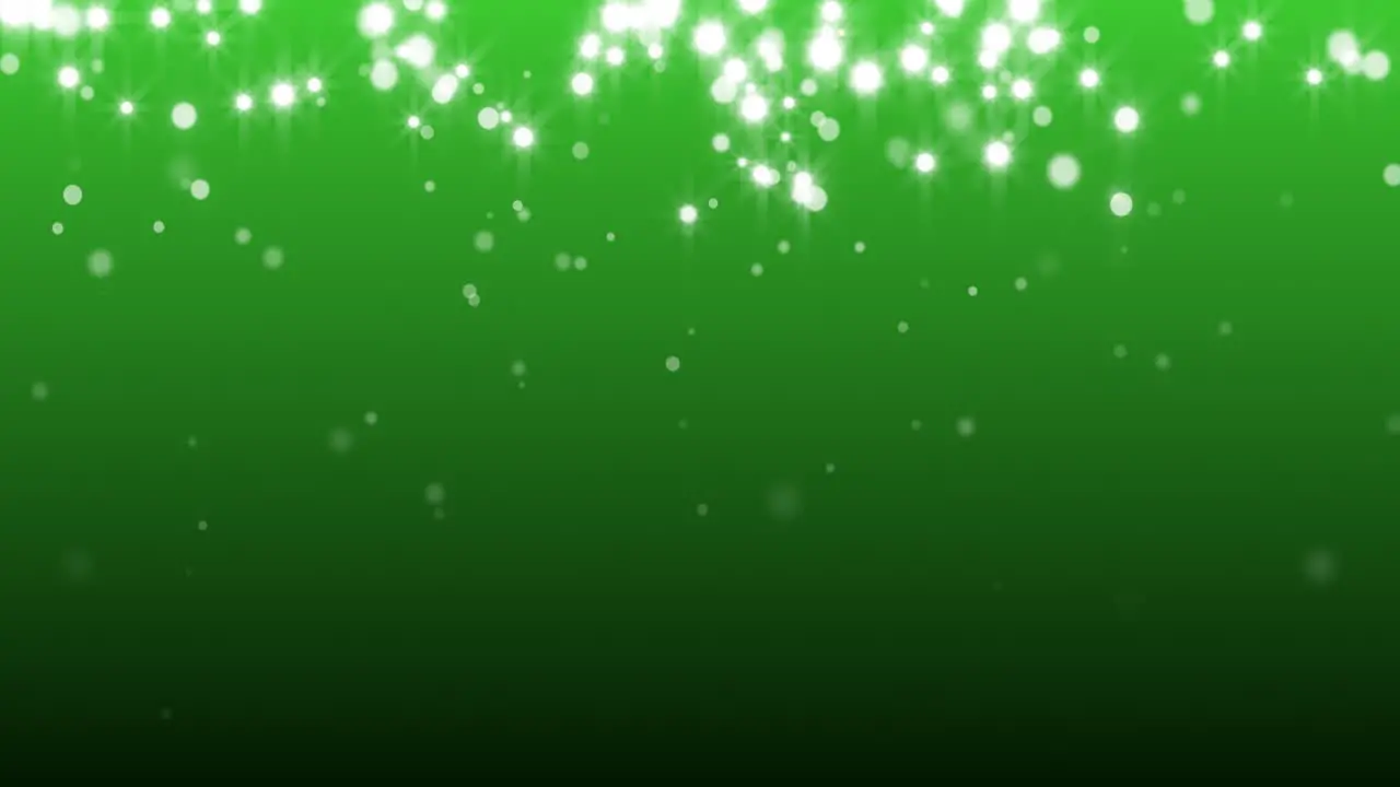 4K Green and White Sparkles Loop