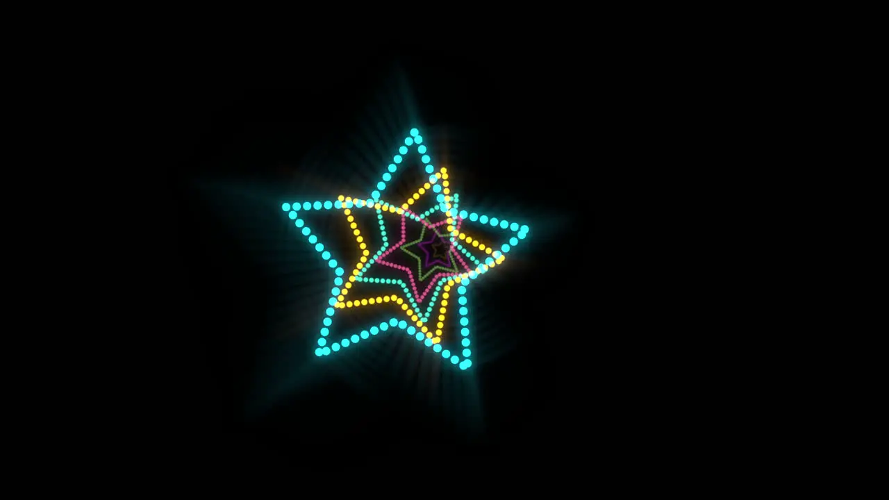 Motion colorful neon stars 1