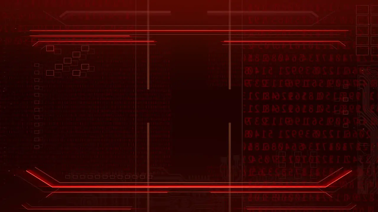 Cyberpunk animation background with computer matrixwith numbers and grid