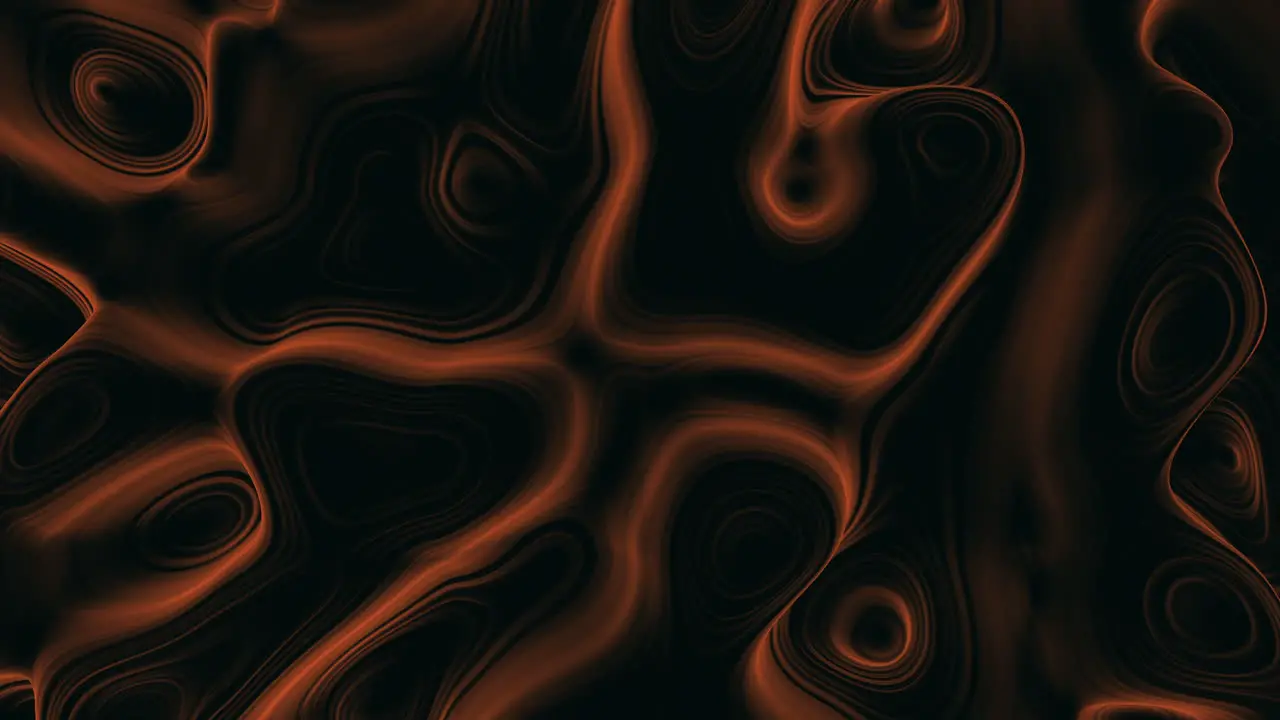 Flowing orange waves and vortex circles in black gradient