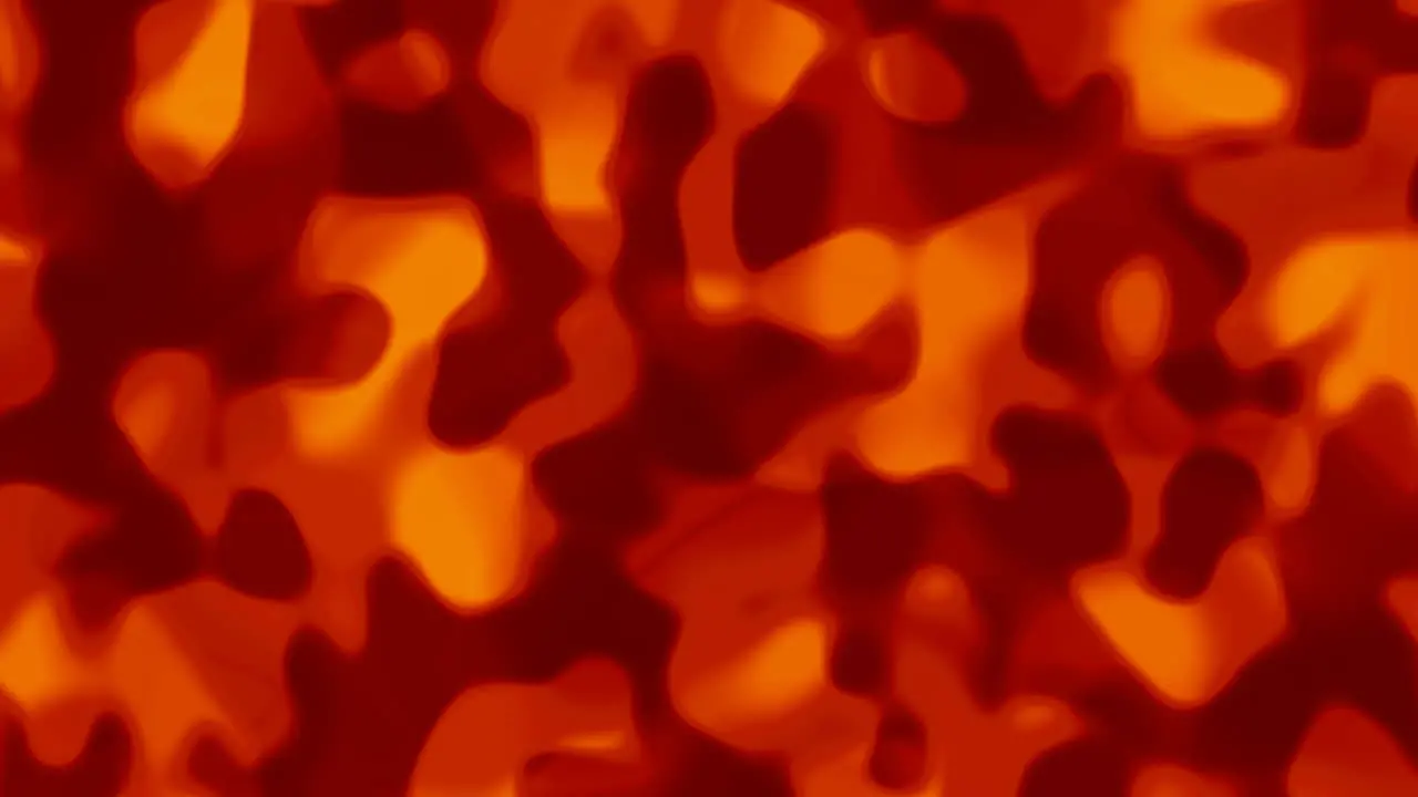 Looping animations of a red and orange liquid camouflage like pattern