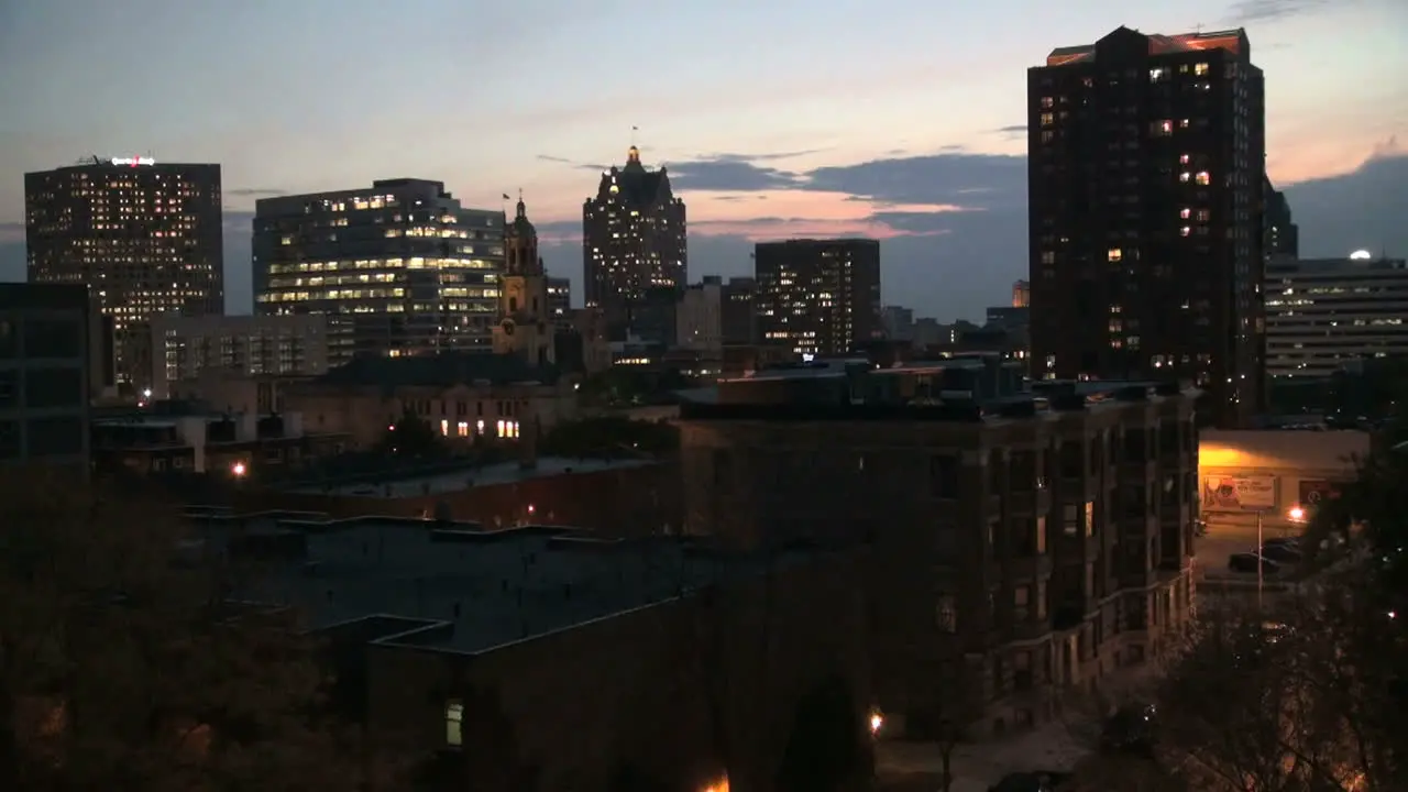 Milwaukee skyline night