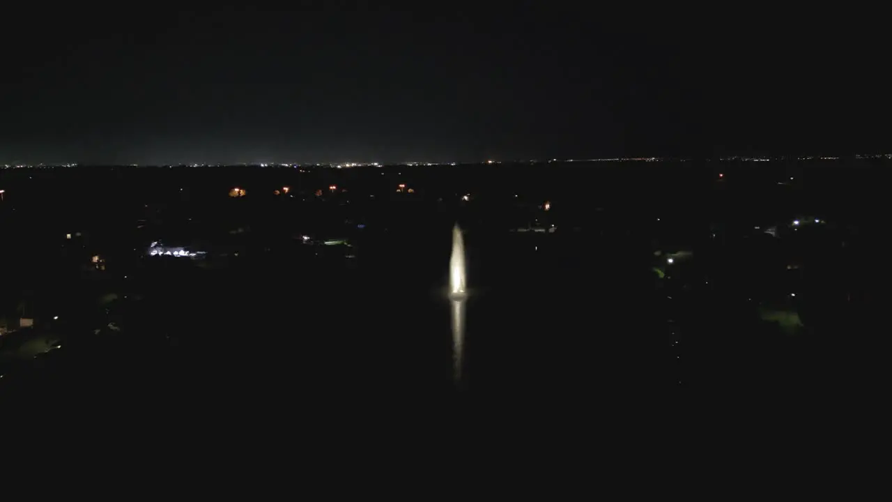 Light Fountain in middle of Lake