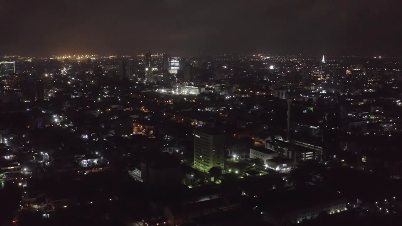 City at Night Nigeria Drone 05