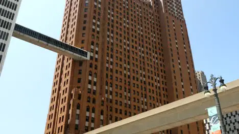 Train Passing Through Downtown Detroit