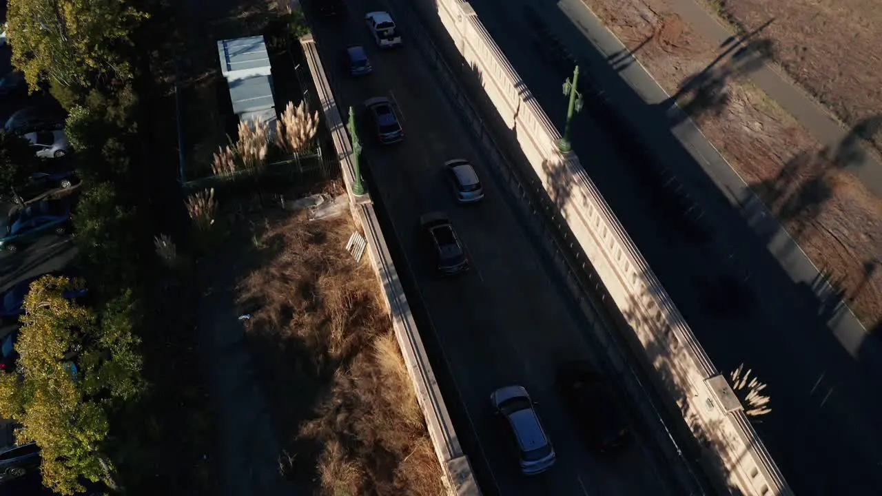 Slow pan up to reveal the tunnel tower to the city