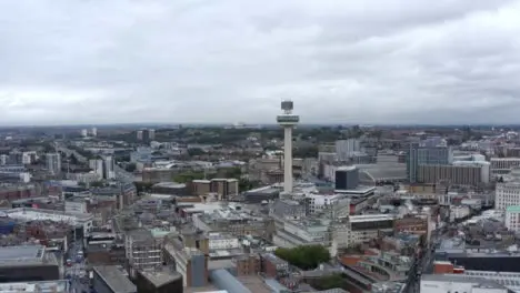 Drone Shot Orbiting Radio Tower 04