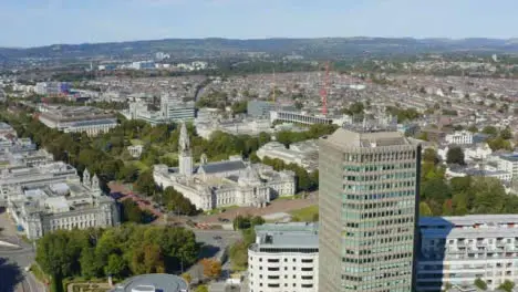 Drone Shot Flying Past the Capital Tower In Cardiff Long Version