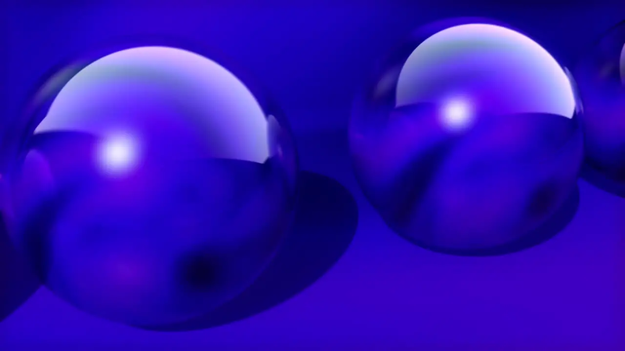 Blue Spheres Rolling