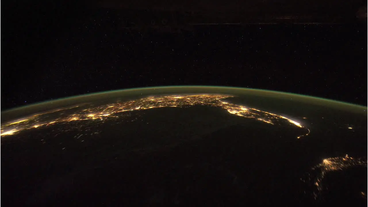 Satellite Nighttime Flyby