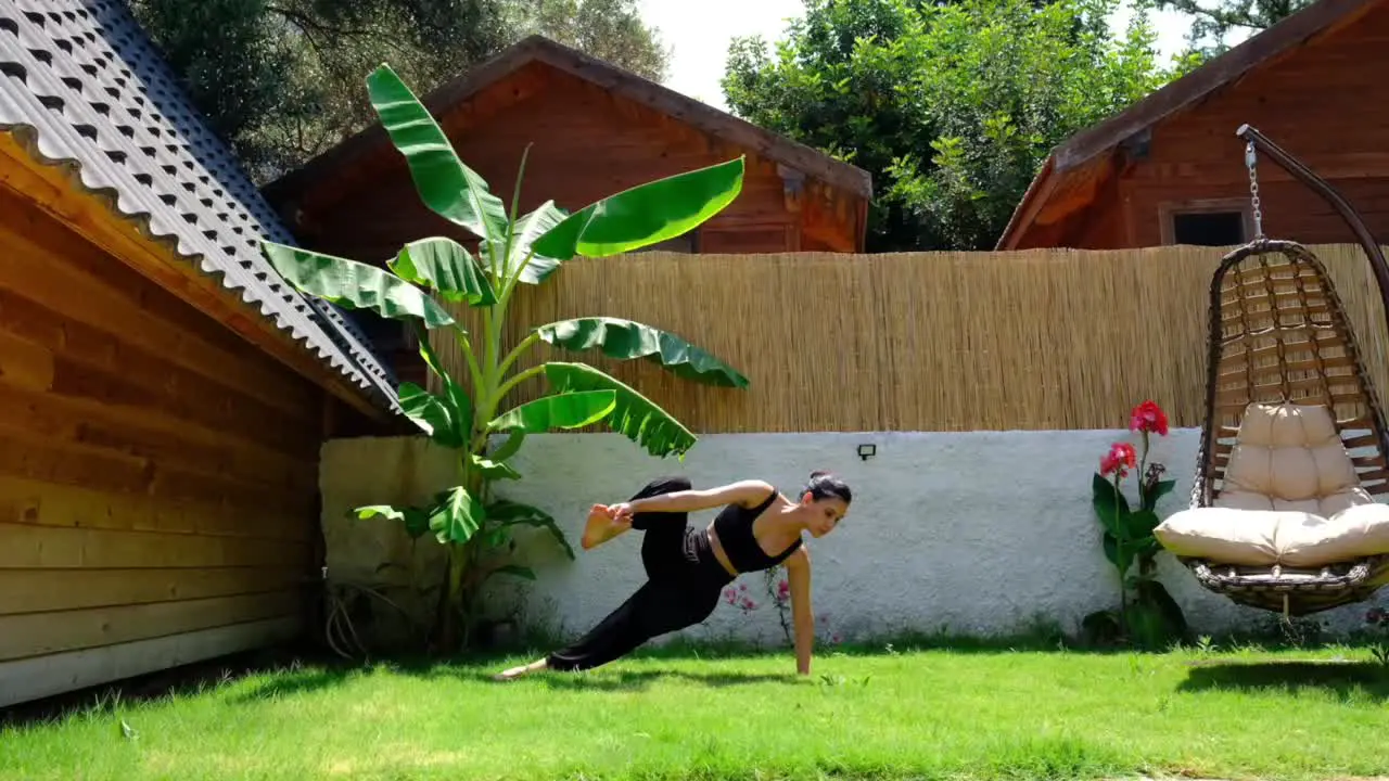 a woman doing in the garden