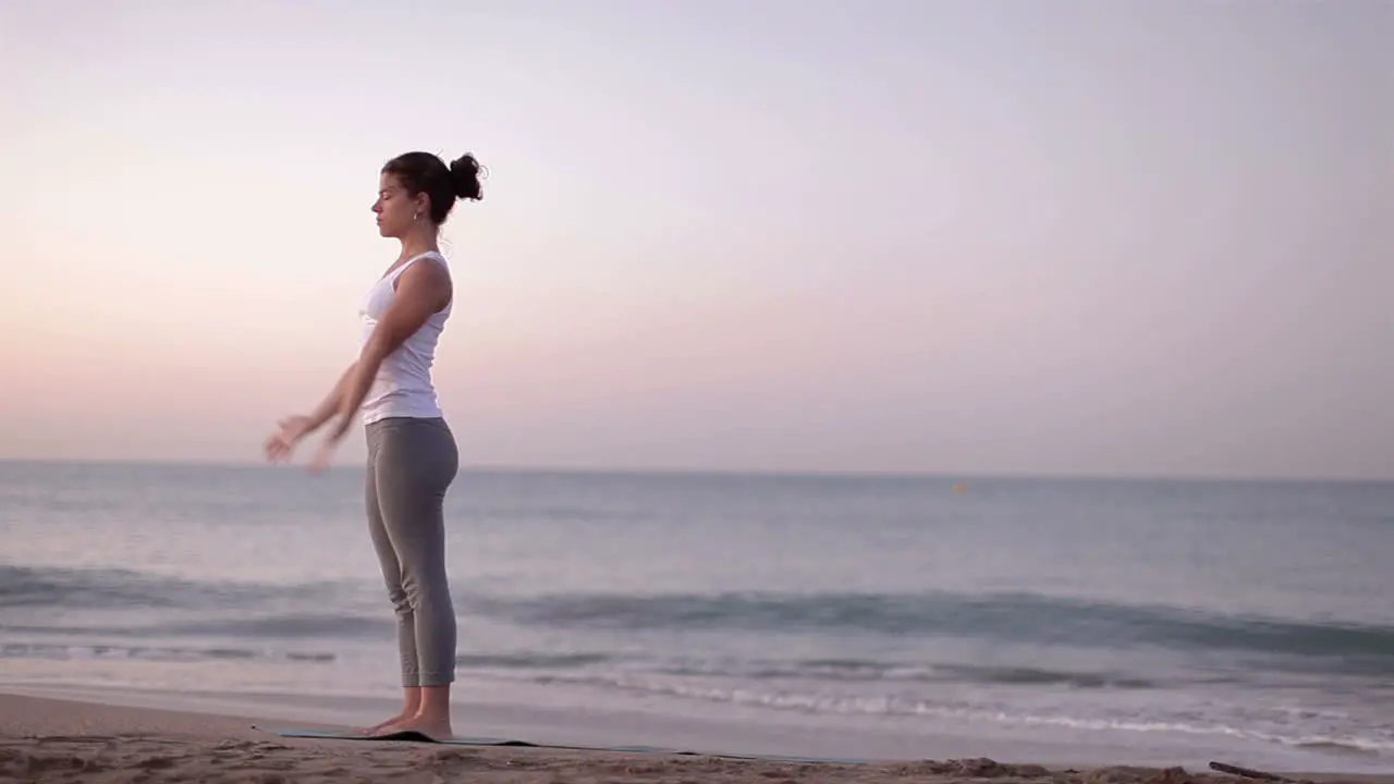 Lady Doing Yoga Stretches 07